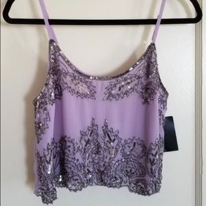 Urban Outfitters UO Beaded Lavendar Angie Tank Top